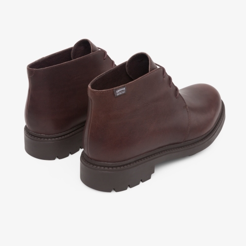 Camper Hardwood Mens Ankle Boots US-82884 Burgundy Online